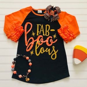 Girls "FaBOOlous" Boutique Icing Raglan